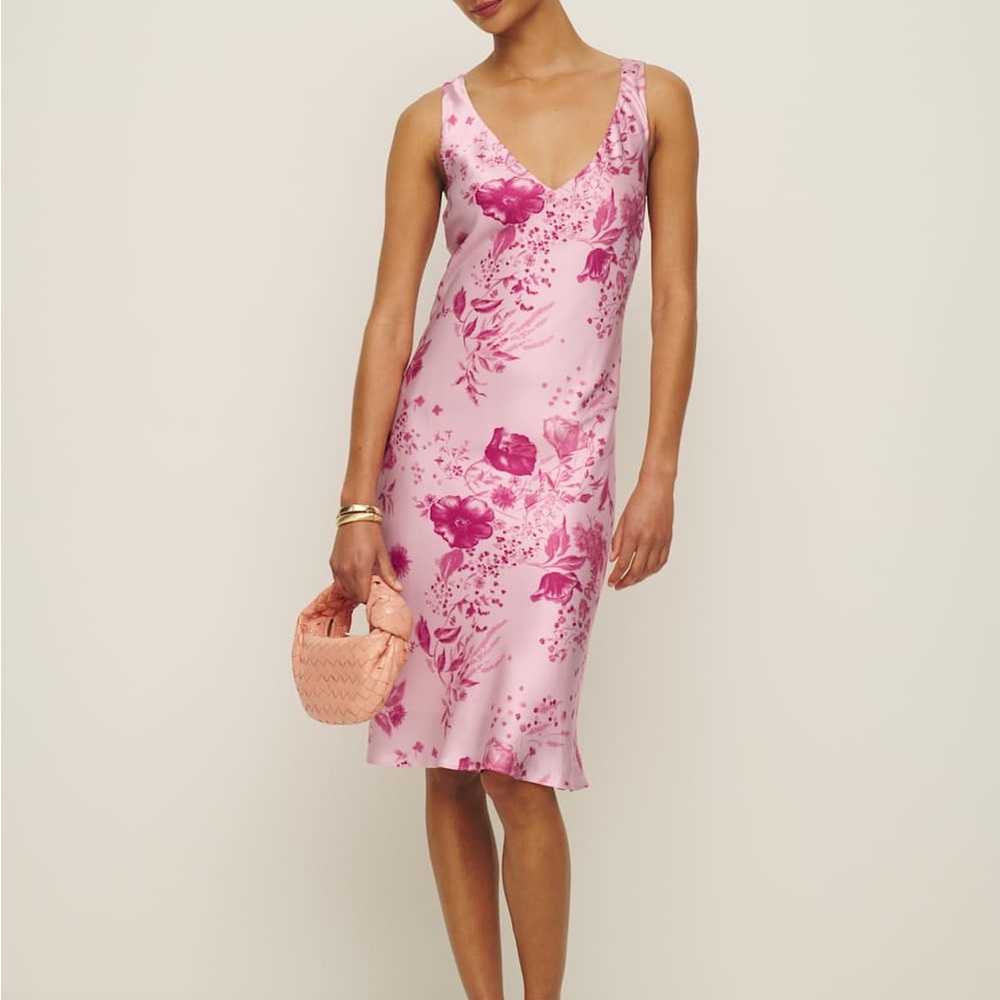 Reformation Lila Silk Dress, Milla, Size S